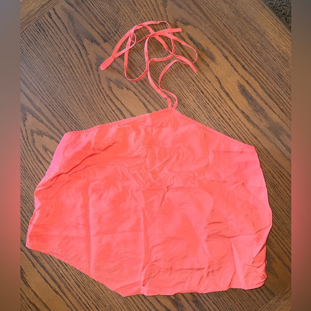 American Eagle Outfitters Coral crop top